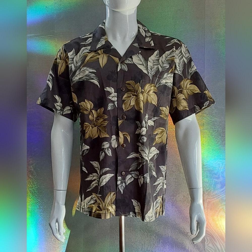 PALMWAVE Tropical Print Casual Shirt LARGE